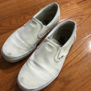 Vans White Slip-On